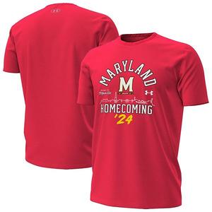 Мужская красная футболка maryland terrapins 2024 homecoming Under Armour