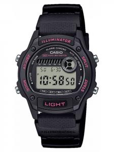 Casio Кварцевые часы-хронограф с будильником для женщин и подростков, антрацитово-черный цвет