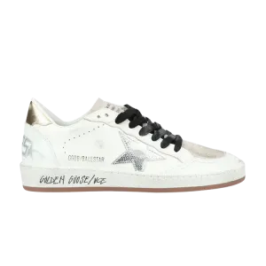 Кроссовки Golden Goose Wmns Ball Star White Silver Gold, белый