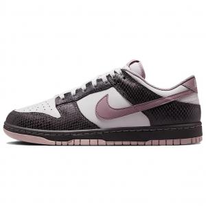 Dunk Low Se Medium Ash Violet Snakeskin Nike, White Black