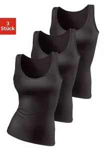 Майка Vivance active (3 шт.), из мягкой микрофибры, майка, майка, черный