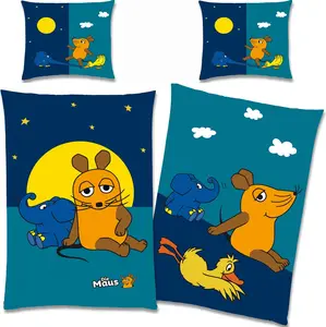 Постельное белье Шоу с мышкой (фланелевый пододеяльник) Beronage