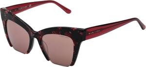 Guess By Marciano GM0785 солнцезащитные очки - розовая оправа, бордовые зеркальные линзы, 51 мм