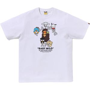 Футболка Bape X Sanrio Characters Baby Milo A BATHING APE, белый