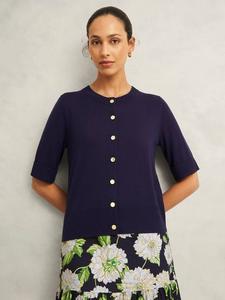 Кардиган лиэнн с коротким рукавом Hobbs, цвет True Navy