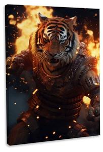 Картина на холсте Hustling Sharks Lion Warrior II, оранжевый