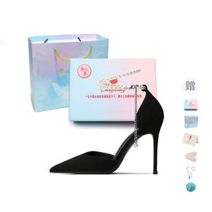 Женские туфли на тонком каблуке высотой 9 см в подарочной коробке Be good, Black