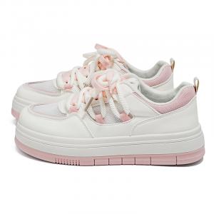 Кроссовки HUANQIU Skateboarding Shoes Women's Low-top White, розовый