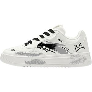 ANTA Расслабленные амортизирующие устойчивые к истиранию легкие низкие кроссовки для скейтбординга unisex черный белый