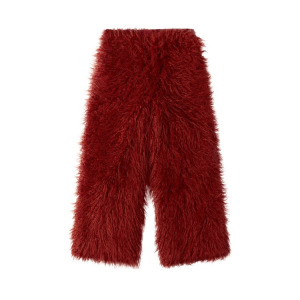 Брюки Undercover Faux Fur Trousers, красный