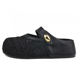JINDUN Женские противоскользящие тапочки с закрытым носком черные, цвет Black