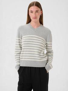 Джемпер Wallis с V-образным вырезом и полоской InWear, Granite Melange