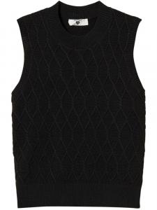 Майка с ромбовидным узором TWINSET, черный