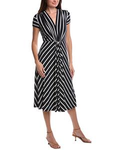 Joseph Ribkoff Платье миди со сборками спереди, синий