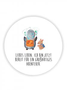 Mr. & Mrs. Panda Магнит на холодильник «Пингвин и мышь-странник» с буквой S    белого цвета