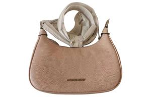 Сумка через плечо из личиевой зернистой кожи, средняя, телесно-розовая MICHAEL KORS