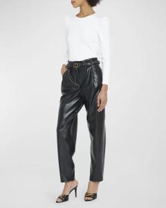 Хлопковый топ Britney с пышными рукавами Veronica Beard, белый