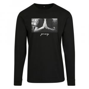 Футболка с длинным рукавом Mister Tee Urban Classics Pray, черный
