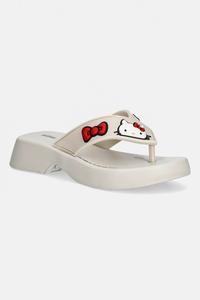 Сланцы Melissa flatplatform + hello kitty, бежевый