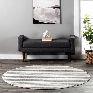Ковер nuLOOM, 161 x 161 см, Striped Kelsi, круглый, Grey
