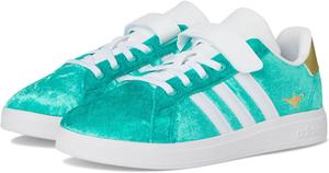 Кроссовки Adidas Kids Disney Grand Court 2.0 Elastic Lace Shoes, Pure Teal/White/Gold Metallic