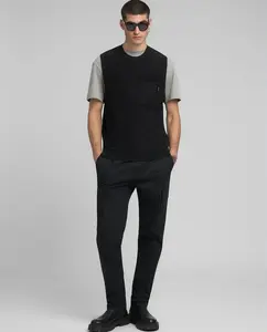 Мужской вязаный жилет с карманом Replay, черный