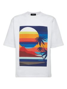 Футболка DSQUARED2 Summer Lovers Sunset, белый
