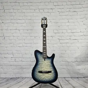 Классическая электрическая акустическая гитара Ibanez FRH20QMN CTL с 6 струнами, цвет Cosmic Blue Starburst, низкий глянец