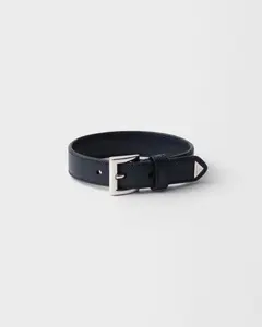 Браслет из сафьяновой кожи Prada, синий