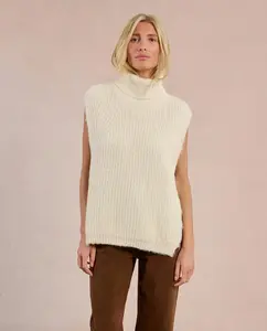 Женский топ без рукавов с разрезами Molly Bracken, кремовый