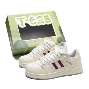 Puffy Shoes, противоскользящие, устойчивые к истиранию, легкие, дышащие низкие кеды для скейтбординга унисекс T628, бело-красно-синие