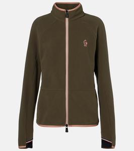 Флисовая толстовка на молнии Moncler Grenoble, Green