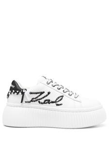 Karl Lagerfeld кеды на платформе с вышитым логотипом, белый