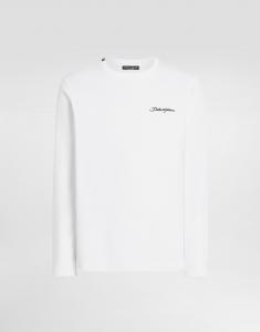 Хлопковая футболка с вышивкой Dolce & Gabbana, белый