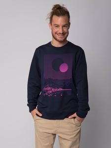 Толстовка wat? Apparel Sun and Moon Skyline, темно-синий