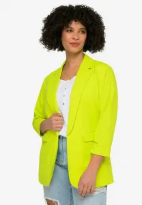 Короткое пальто с длинными рукавами, открытым передом и воротником-лацканом Angel Of Style, Lime