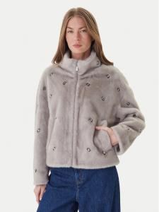 Меховое пальто regular fit TF0047 Vicolo, серый