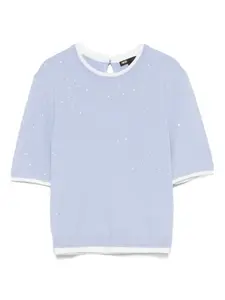 Футболка со стразами Maje, синий