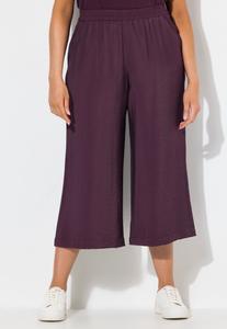 Брюки Ulla Popken TEXTURED ELASTIC CULOTTES, Dark Plum/Purple