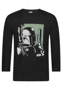 Лонгслив Star Wars Langarmshirt Star Wars Boba Fett, черный