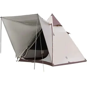 Индийская палатка производства Токио, палатка-пирамида для кемпинга на открытом воздухе, автоматическое быстрое открывание, солнцезащитная и водонепроницаемая, большое пространство с карнизами