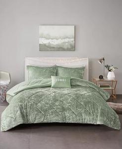 Фелиция Бархатная 3 шт. Комплект одеял, Twin/Twin XL Intelligent Design, зеленый