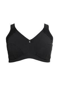 Бюстгальтер без косточек с кружевной отделкой по бокам sheego, черный