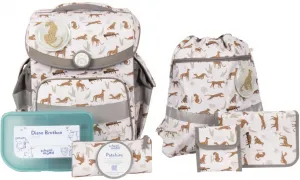 Школьная сумка SCHOOL-MOOD "Timeless, Nordic Collection, Leopard", световозвращающие поверхности, из переработанного материала, цвет Leopard