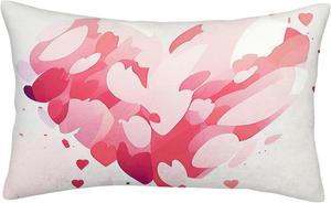 Generic Декоративная наволочка с принтом в виде розового сердца Pink 7