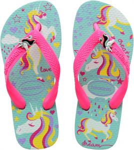 Вьетнамки Havaianas Unisex-Child Slim Pets, синий/розовый