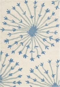 SAFAVIEH Bella Collection ковер 61 x 92 см бежевый/синий BEL123B ручной работы премиум шерсть