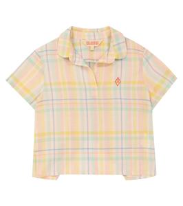 Хлопковая рубашка в клетку кенгуру The Animals Observatory, розовый