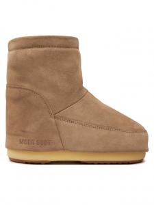 Зимние ботинки женские Moon Boot замшевые средней высоты, бежевый