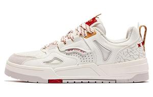 Кроссовки для скейтбординга Inheritance 2.0 женские с низким верхом цвета слоновой кости, томатно-красные Qiaodan